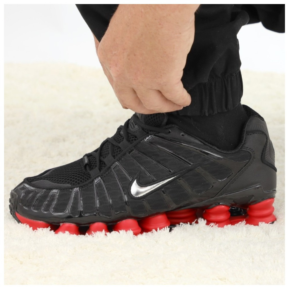 Чоловічі кросівки Nike Shox TL Black Red, чорні кросівки найк шокс тл, фото 1