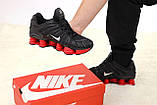 Чоловічі кросівки Nike Shox TL Black Red, чорні кросівки найк шокс тл, фото 2