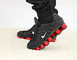 Чоловічі кросівки Nike Shox TL Black Red, чорні кросівки найк шокс тл, фото 5
