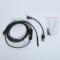 Камера MicroUSB/USB ендоскоп Android, PC 2 метри з підсвічуванням 7мм