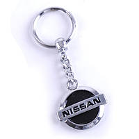 Брелок для ключей Nissan металл/черный (на цепочке)