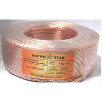 Кабель акустичний  2х0.35 100м прозрачный "Sound Star" CCA