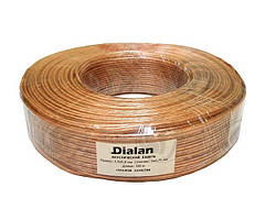 Кабель акустичний 2х0.75 100м прозорий "DIALAN" CCA