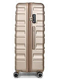 Валіза Франція велика L шампань 76х49х29+5см/110л/4.2кг/Worldline 628, фото 5