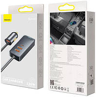 Зарядне устройство c удлиннителем Baseus (USB-3,Type-C-1,кабель-1,5м) 120W QC 30Вт  CCBT-B0G Черная