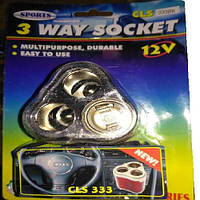 Розгалужувач трійник прикурювача з подовжувачем CSL333