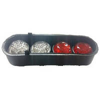 Болти номеру з відбивачем (крас./бел) 2+2