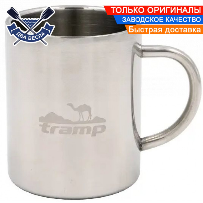 Похідний туристичний термокухоль Tramp 400 мл подвійні стінки сталевий термокухоль для кави чаю термокухоль з нержавіючої сталі