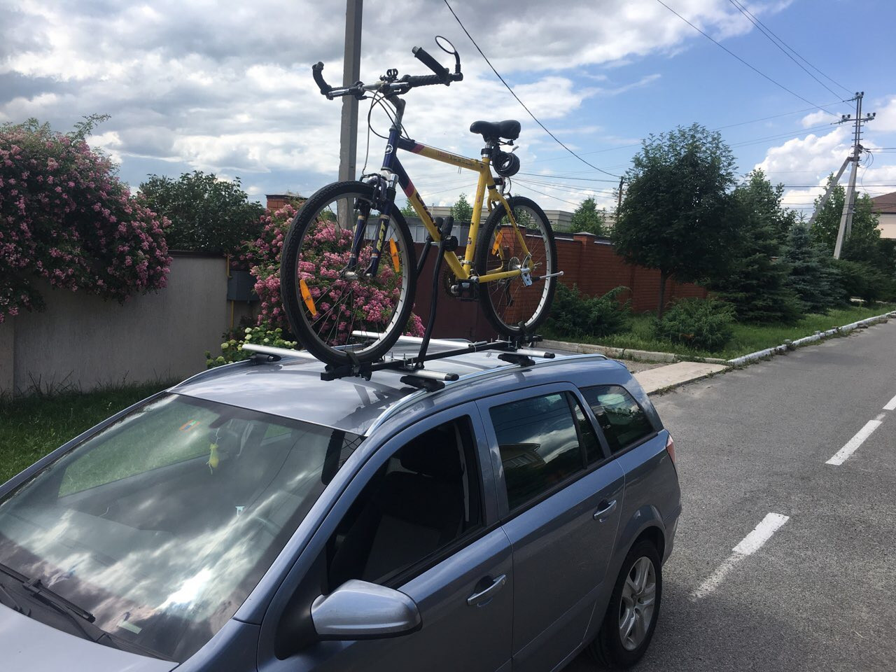Велосипедний Багажник на дах - 1 велосипед-розбірна сталева рама-без замка MAX=18kg"Кенгуру"
