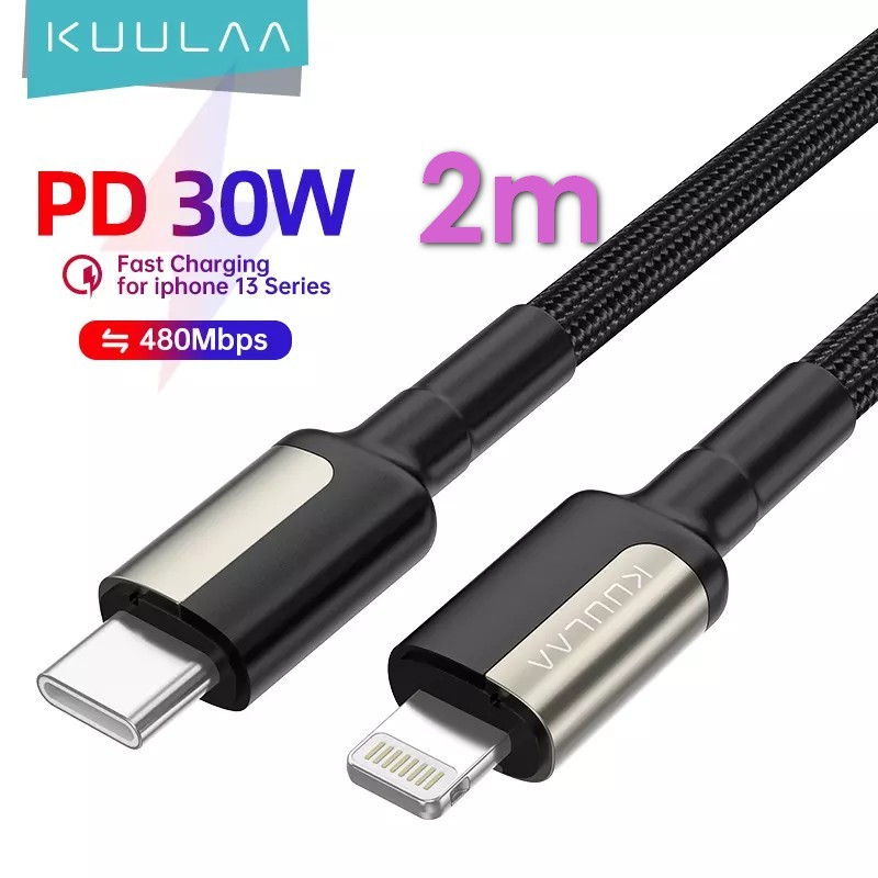 Кабель Type C - Apple Lightning (2 м) 30W PD Fast Charge провід швидкої зарядки і синхронізації телефону для смартфона iPhone, фото 1