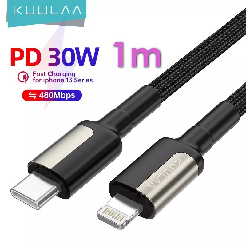 Кабель Type C - Apple Lightning (1 м) 30W PD Fast Charge провід швидкої зарядки і синхронізації телефону для смартфона iPhone, фото 1