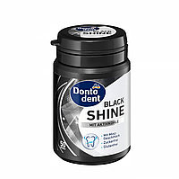 Жувальна гумка Dontodent Black Shine з активованим вугіллям та ксилітом (м'ятний смак), 50 шт