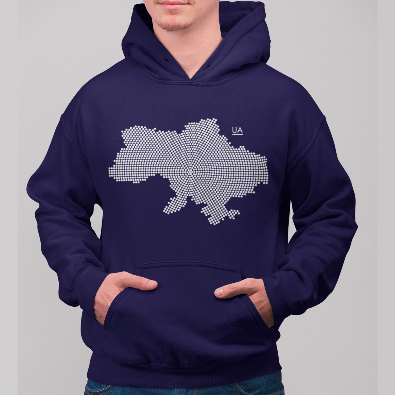Худі карта України крапки