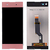Дисплей (екран) для Sony G3112 Xperia XA1 Dual, G3116 Соні G3121, G3125 + тачскрін, колір рожевий, оригінал