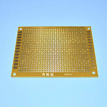 Плата макетна одностор. гетінакс 70х90мм, крок 2.54мм, Китай