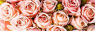 Алмазна вишивка. Набір "Панно з рожевих троянд" 121*40 см, повна викладка, 32 кольору