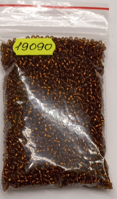 Бісер 10/0, No19090 коричневий блискучий, (пач.50 грамів)