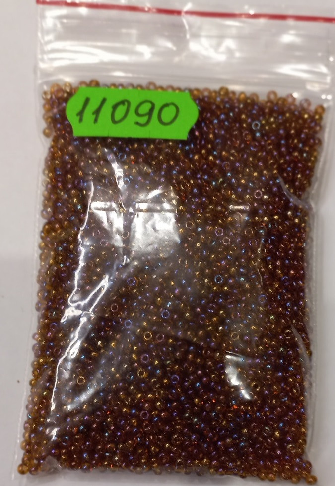 Бісер 10/0, No11090 коричневий райдужний (пач.50 грамів)