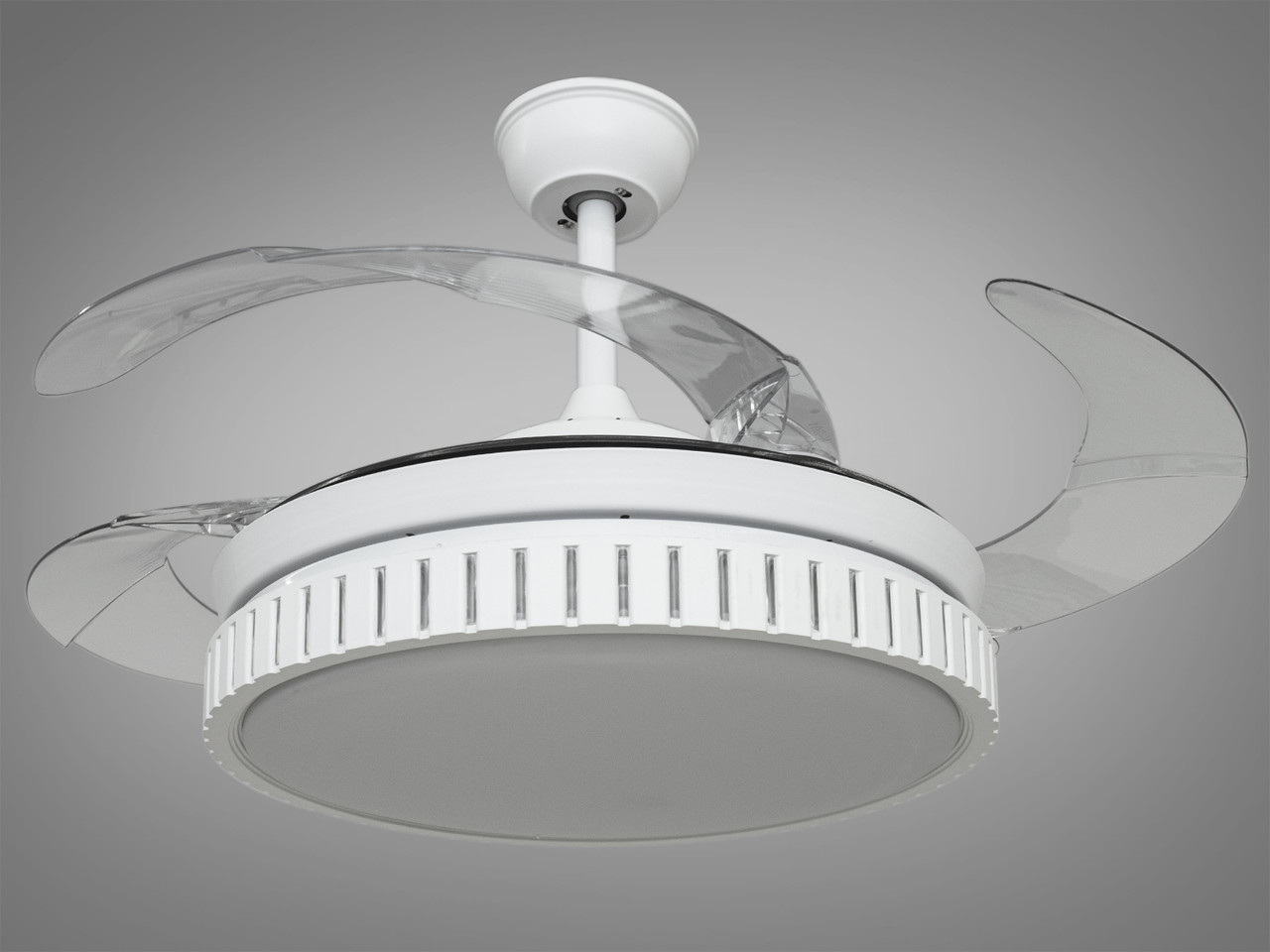 Люстра-вентилятор для невеликої кімнати з пультом, колір білий, 28 W A002-LS, фото 1