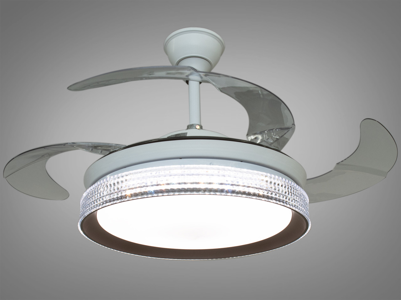 Люстра-вентилятор із дистанційним керуванням, біла, 28 Вт для кімнати A010, фото 1