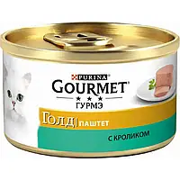 Влажный корм для котов Gourmet Gold Мусс (паштет) с кроликом 85г