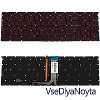 Клавиатура для ноутбука MSI (GV62, GT62) rus, black, без фрейма, подсветка клавиш (RED)