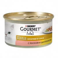 Gourmet Gold в соусе с лососем и цыпленком 85 г