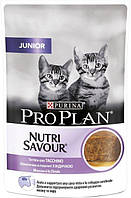 Влажный корм для котят Purina Pro Plan Junior Nutrisavour до 12 месяцев кусочки в паштете с индейкой 85 г