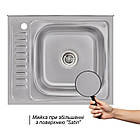 Кухонна мийка Lidz 6050-R Satin 0,6 мм (LIDZ6050R06SAT), фото 3