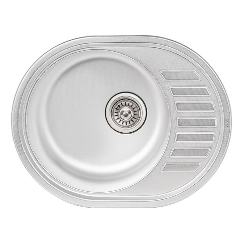 Кухонна мийка Qtap 5745 dekor 0,8 мм (QT5745MICDEC08)