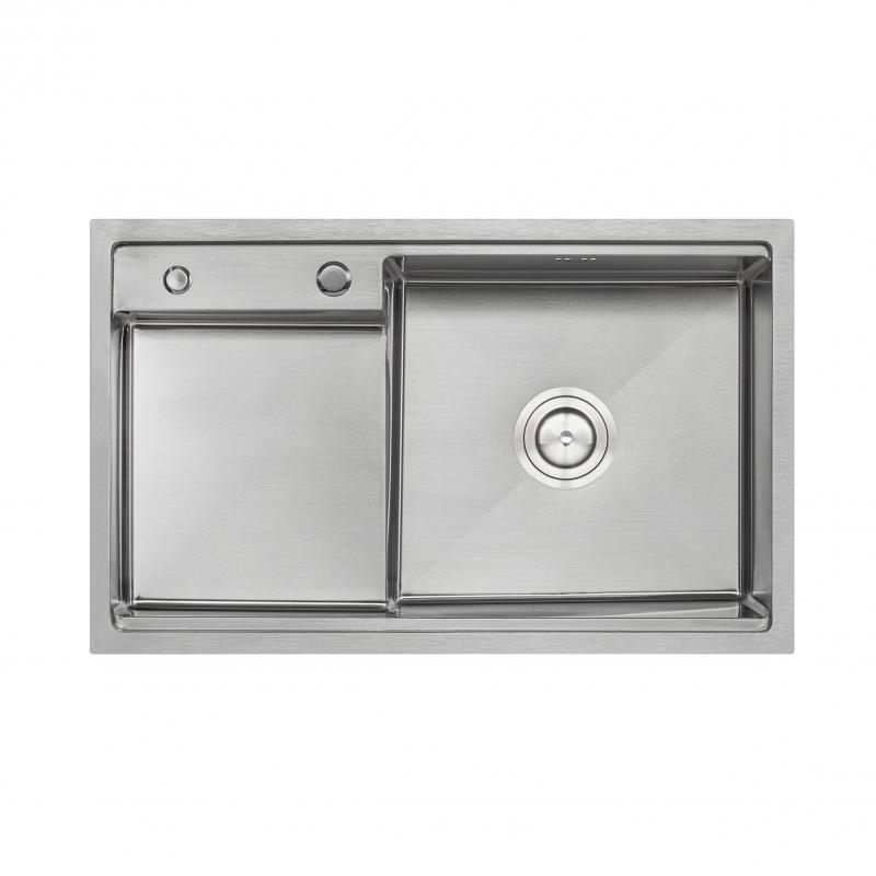 Кухонна мийка Qtap D7848-R Satin 3.0/1.2 мм (QTD78483012), фото 1