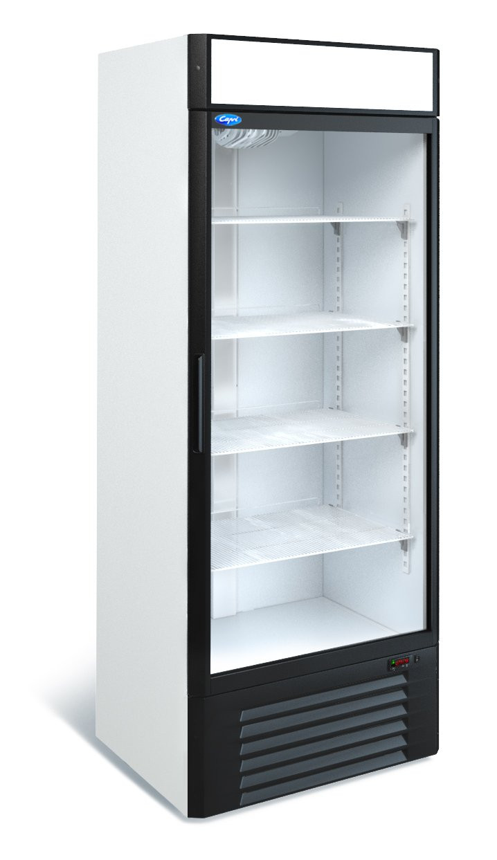 Холодильна шафа вертикальний 700 літрів Капрі 0,7 СК (0...+7 С) скло