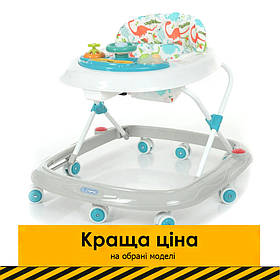 Ходунки дитячі (звук, світло, кермо) EL CAMINO Happy ME 1049 Grey Сірий