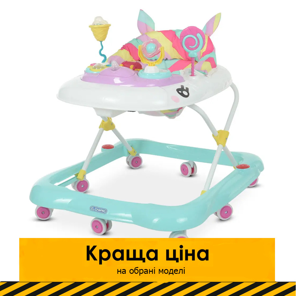 Ходунки дитячі (звук, світло) EL CAMINO Happy ME 1088 Unicorn Єдиноріг