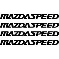 Набір вінілових наклейок на ручки авто -  MazdaSpeed  розмір 10 см (4 шт.)