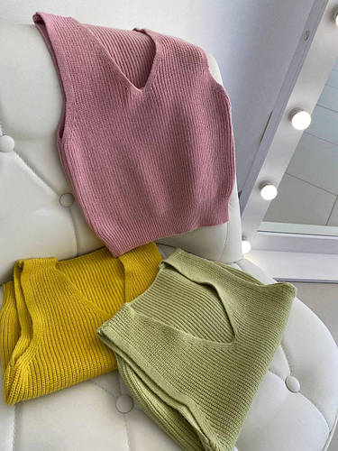 Купить Жилетка вязаная Салатовая 26021 38, Салатовый, Для девочек ...