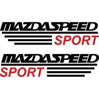 Набір вінілових наклейок на дзеркала авто -  Mazdaspeed Sport  розмір 15 см (2 шт.)