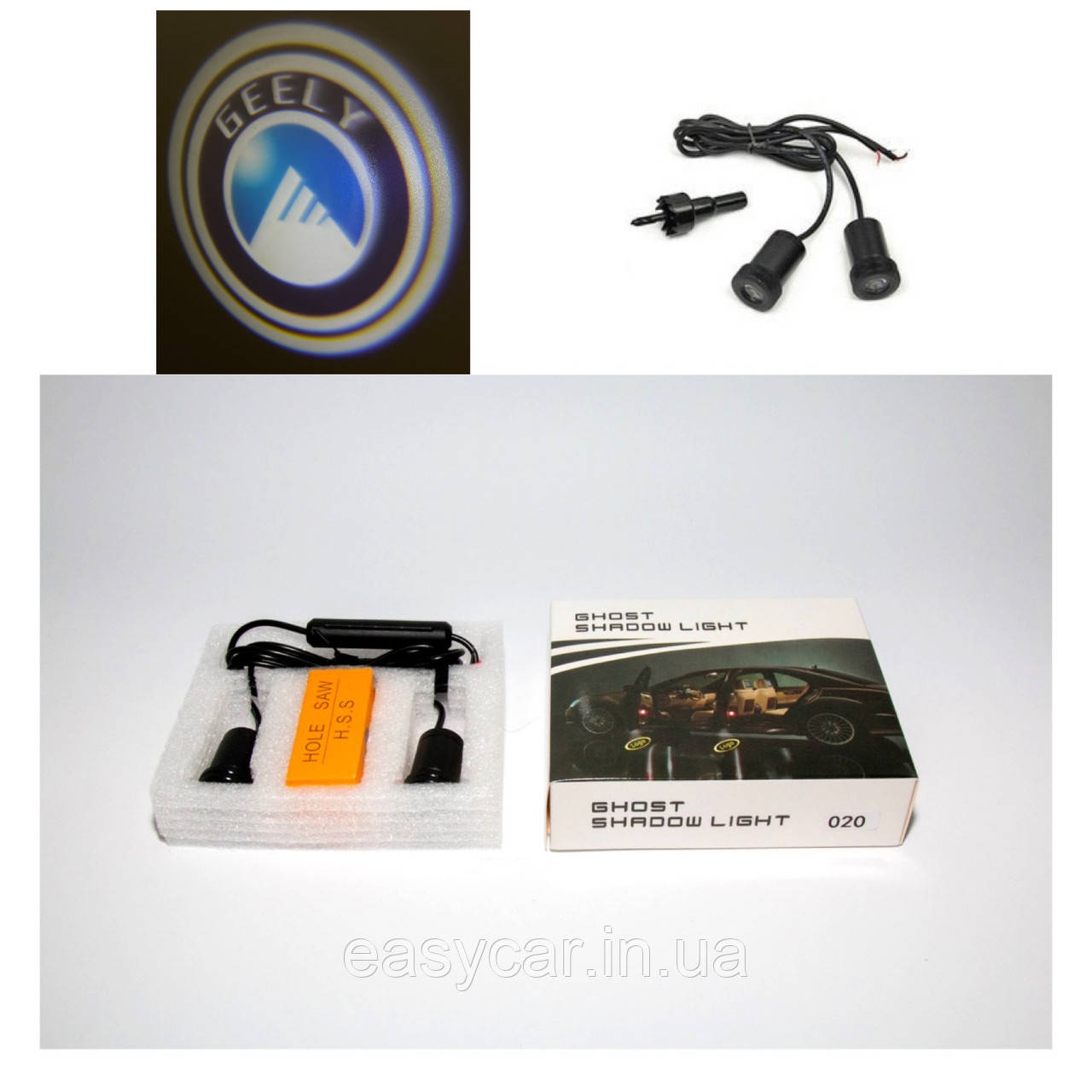 Логотип підсвічування двері Джилі Lazer door logo Geely