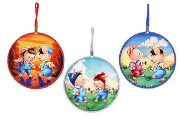 Керамічна підставка під гаряче Поросята, 16*16*0.7см, 3 дизайни