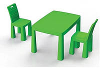 Детский набор Стол и 2 стульчика, Долони, комплект стол и 2 стула, комплект салатовый