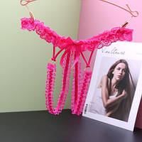 Труси з розрізом малинові унісекс - розмір універсальний, резинка до 102см