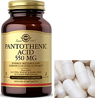 Пантотеновая кислота Солгар Solgar Pantothenic Acid 550 мг 100 капсул витамин B5