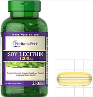 Соевый лецитин Puritan's Pride Soy Lecithin 1200 mg 250 гел капс