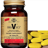 Мультивитамины Солгар Solgar Formula V VM 75 60 таблеток