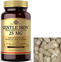 Залізо Solgar Gentle Iron 25 mg (ibisglycinate) 180 капсул, фото 3