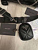 Модна Модна жіноча чорна стьобана сумка Prada Прада 2 в 1, фото 4