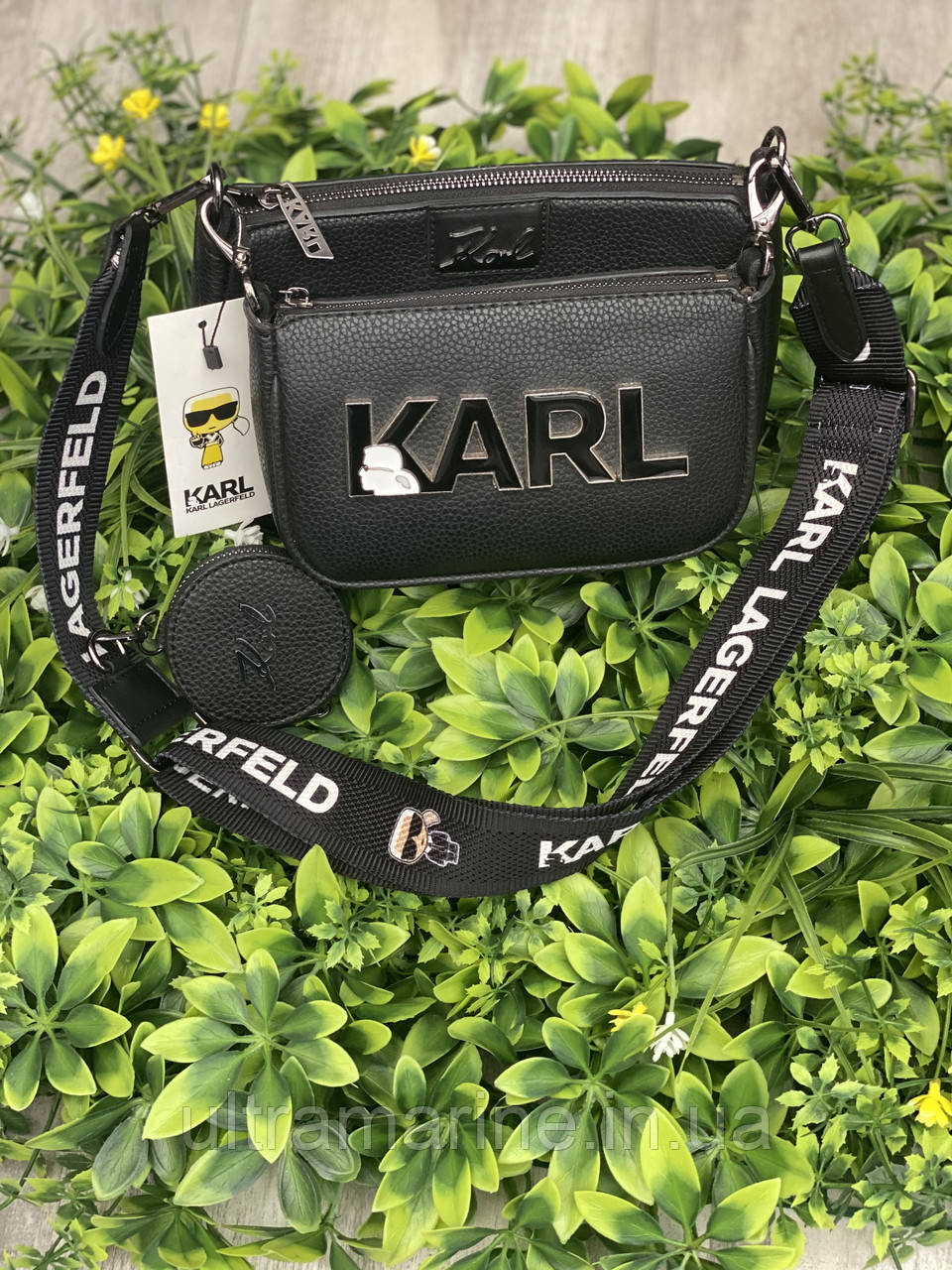 Модна жіноча сумка Karl Lagerfeld Карл Лагерфельд 3 в 1