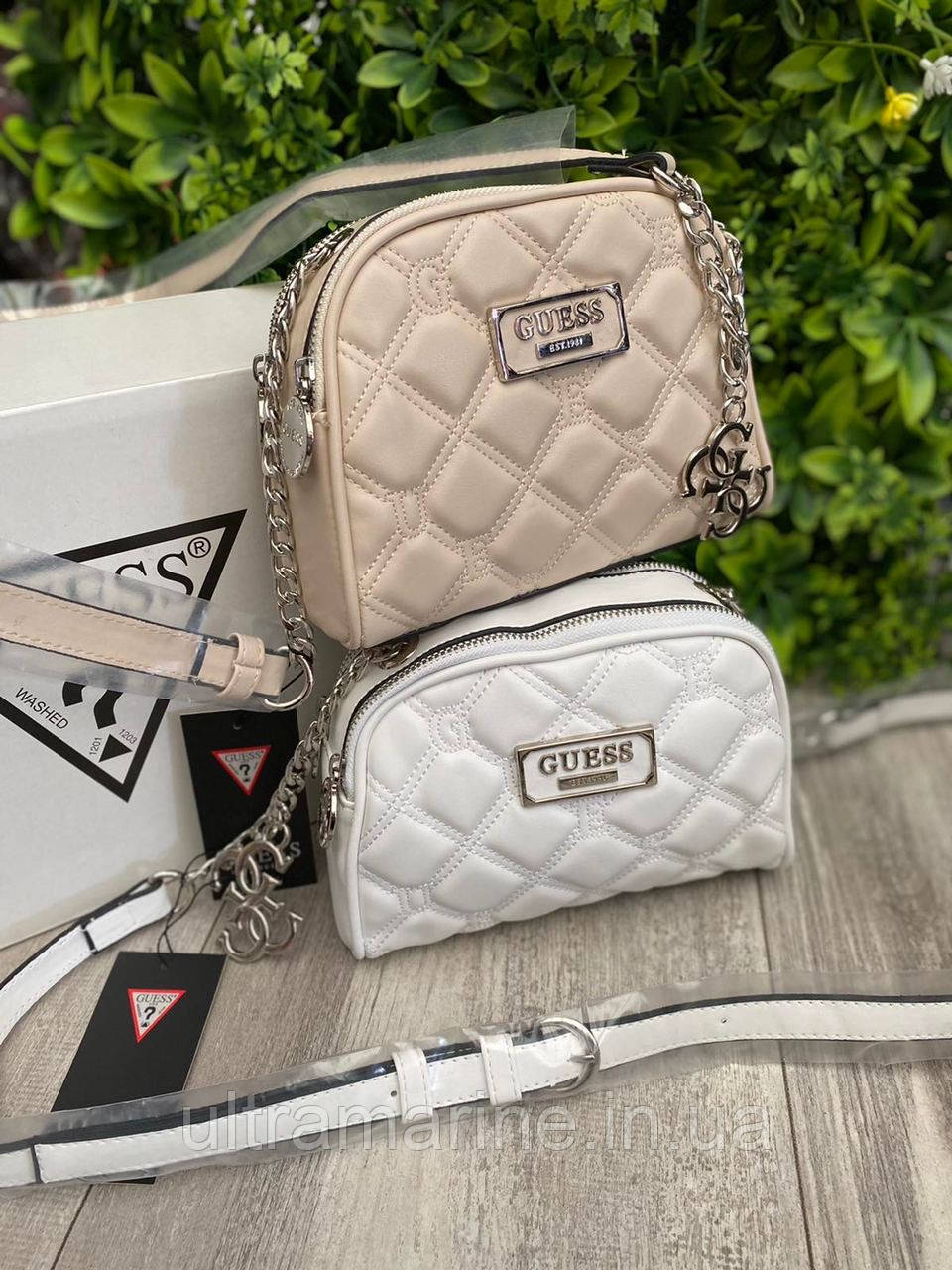 Жіноча сумка Guess 18x20 см (качана копія бренду Гесс, Туреччина)