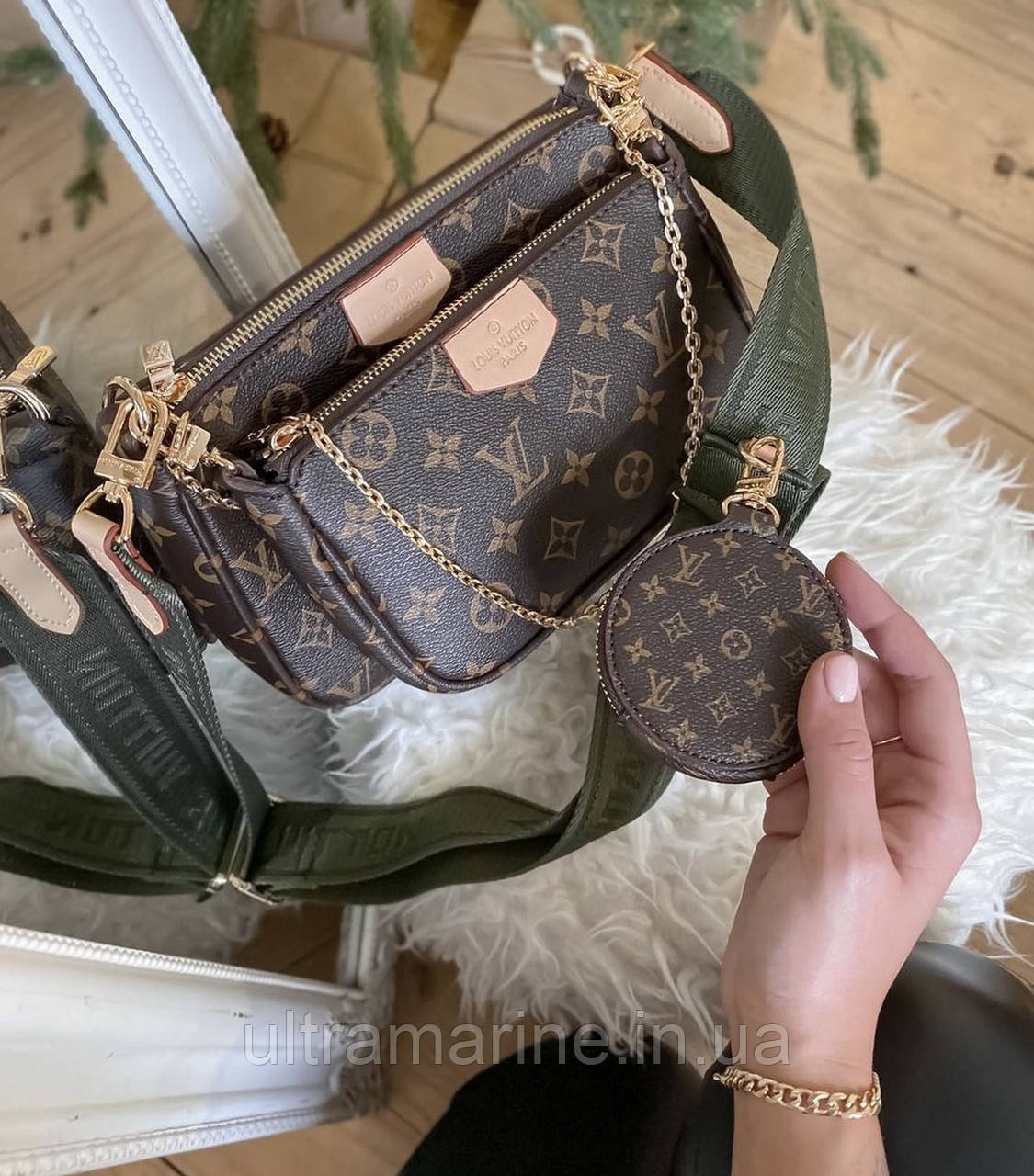Жіноча Сумка Louis Vuitton 3 в 1 Сумка Луї Вітон (шкіра вищої якості)
