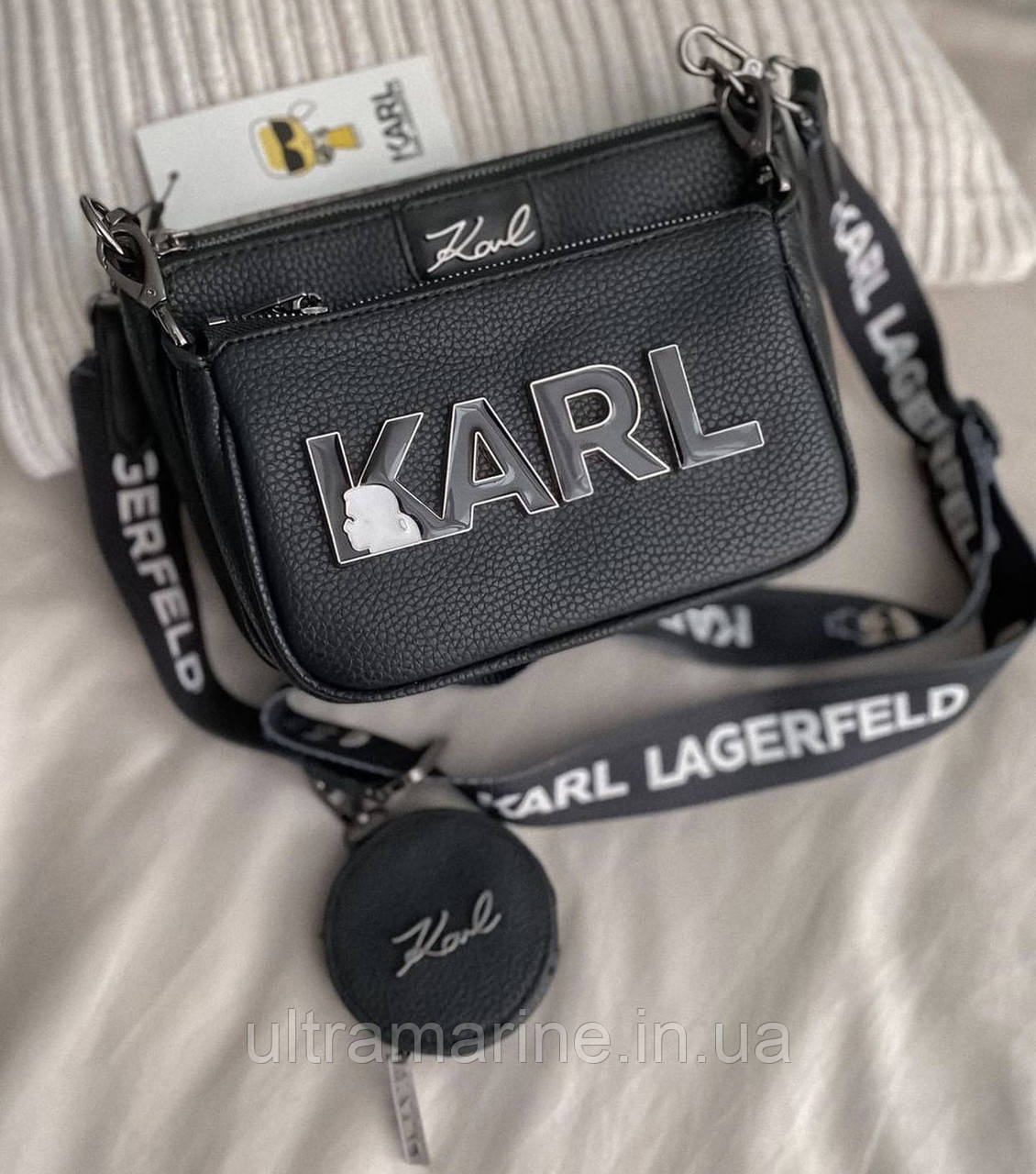 Модна жіноча сумка Karl Lagerfeld Карл Лагерфельд 3 в 1